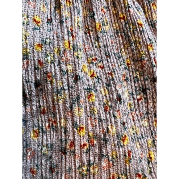 Hippie Rose Womens Casual Top Multicolor Floral Long Sleeve Smocked Boho XL - Picture 7 of 9